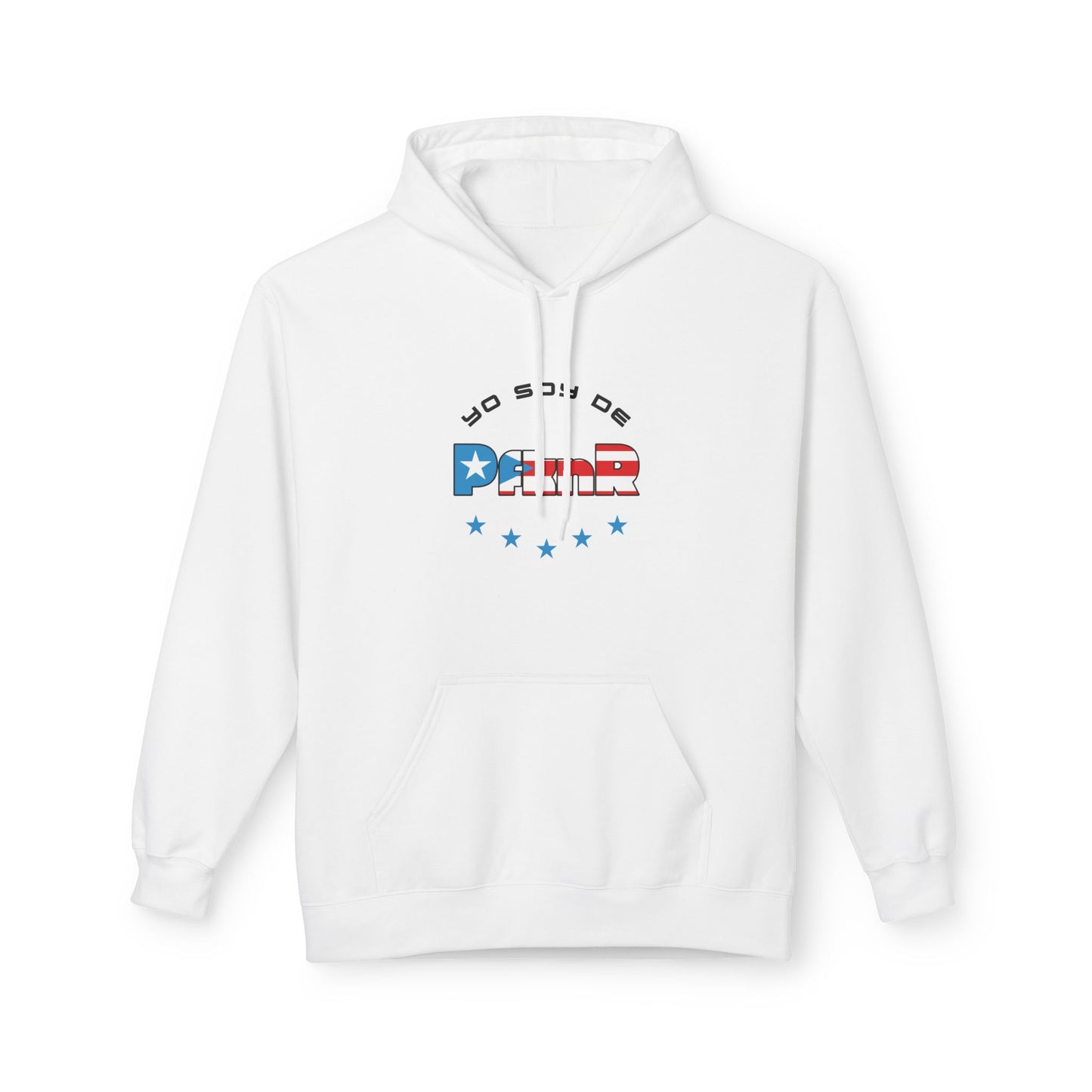 Puerto Rican Pride Hoodie, Unisex Fleece Sweatshirt for Boriqua Pride, P R Back to School Shirt, Poly Cotton PfknR Hooded Sweatshirt