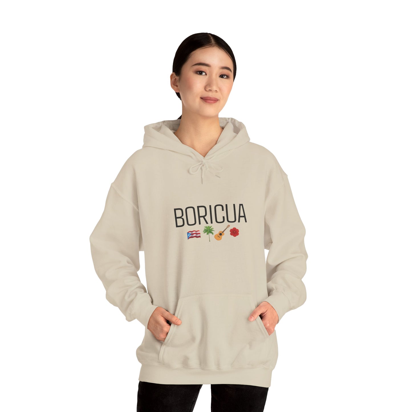 Boricua Puerto Rican Hoodie | Unisex Sweatshirt with Iconic Symbols | Island Pride Pullover Top | Fall Winter Sweater | Puerto Rican Shirt,