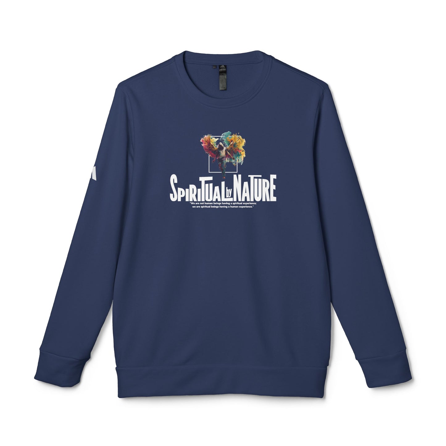 Adidas Unisex Fleece Crewneck Sweatshirt, Spiritual by Nature, Unisex BCI Cotton and Recycled Polyester, Eco-Conscious Organic Tee