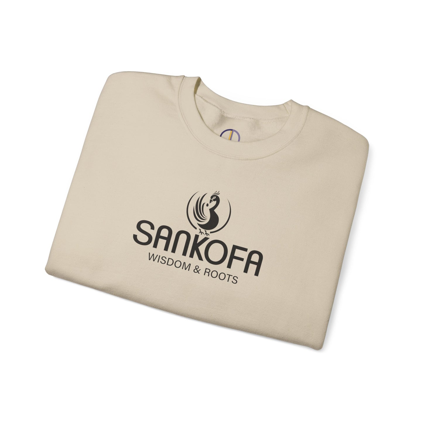 Adinkra Symbol Unisex Crew Neck Sweatshirt with Sankofa Symbol - Wisdom & Roots