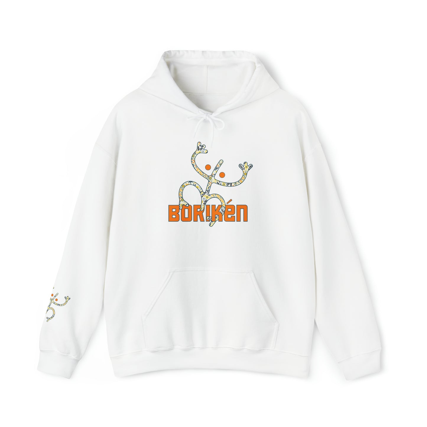 Taino Boriken Unisex Hoodie, Unisex Hoodie with Taino Coqui Symbol, Puerto Rican Taino Symbol Hoodie