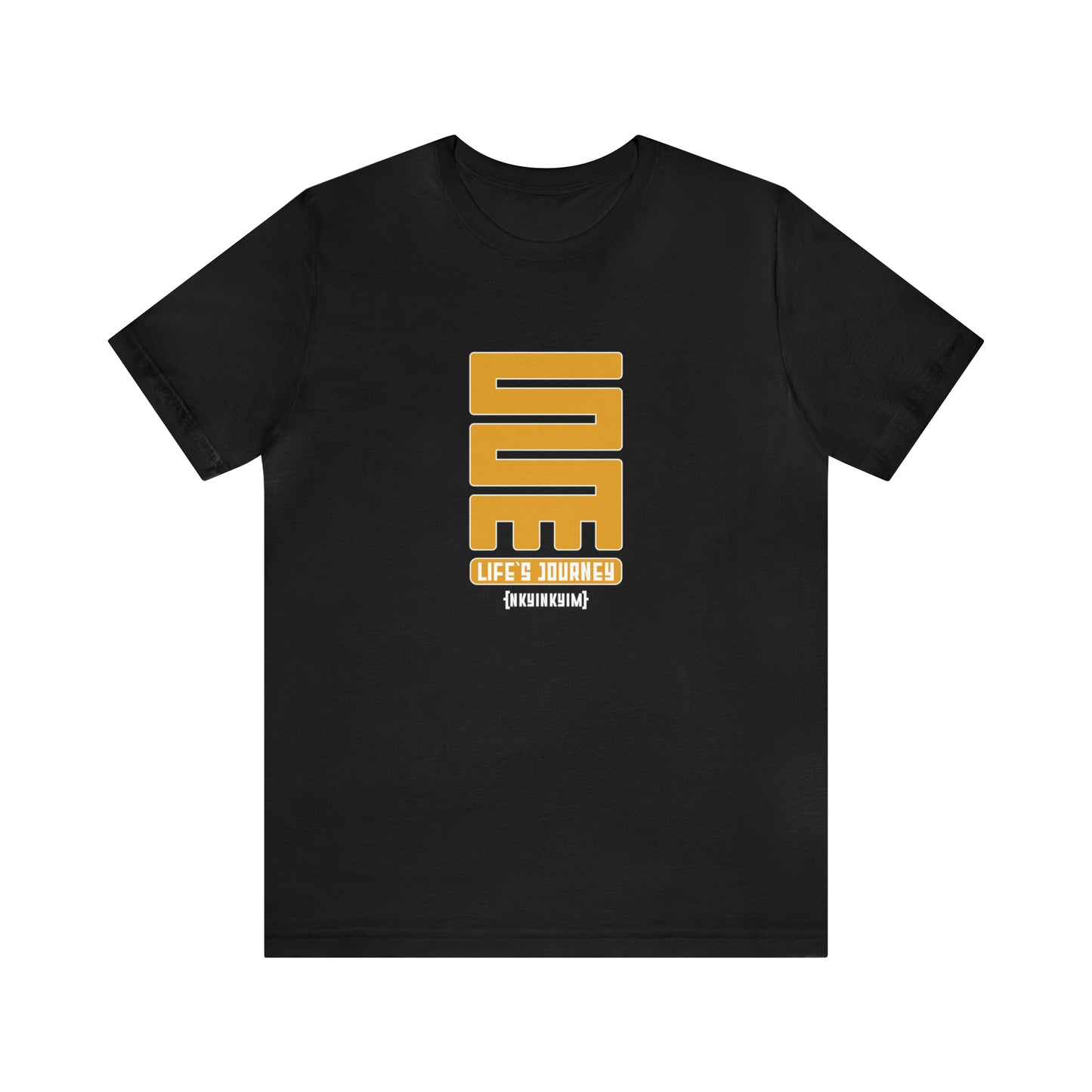 Unisex T-shirt with Adinkra Nkyinkyim Symbol, West African - Ghanaian Symbols