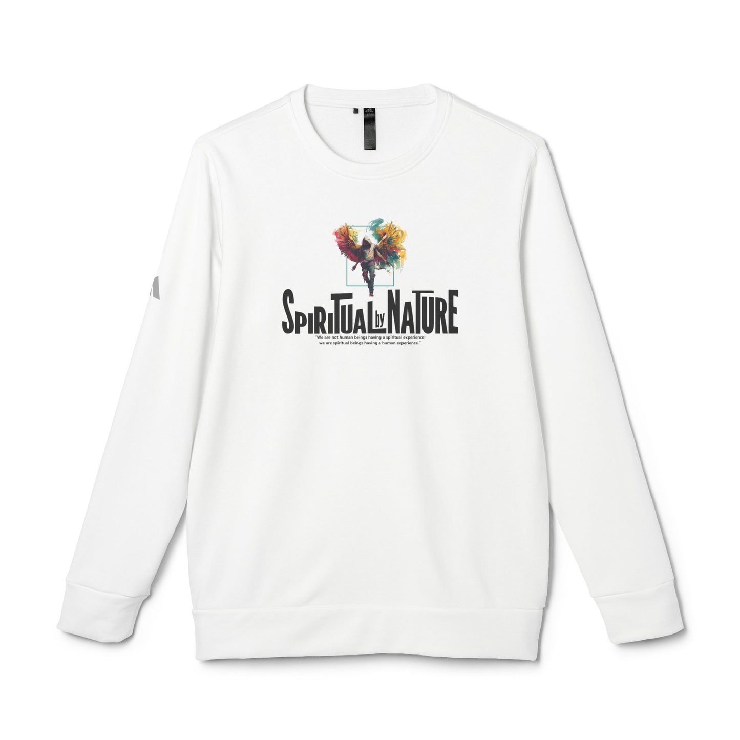 Adidas Unisex Fleece Crewneck Sweatshirt, Spiritual by Nature, Unisex BCI Cotton and Recycled Polyester, Eco-Conscious Organic Tee