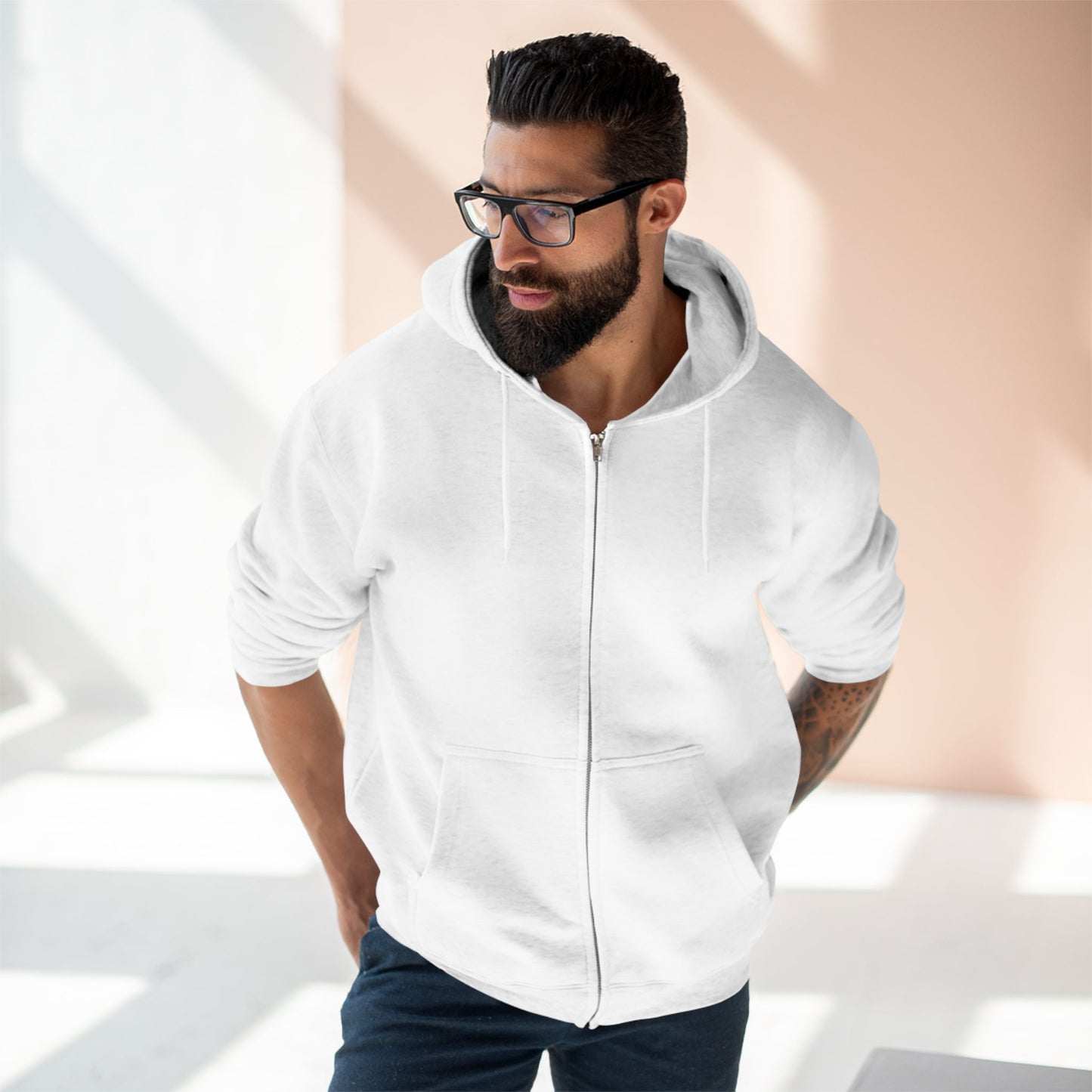 Bohemian Angel Wing Zip Hoodie Back Graphic - Cozy Unisex Sweatshirt, Gift for Art Lovers, Unique Warm Layer, Perfect for Festivals & Everyday Wear