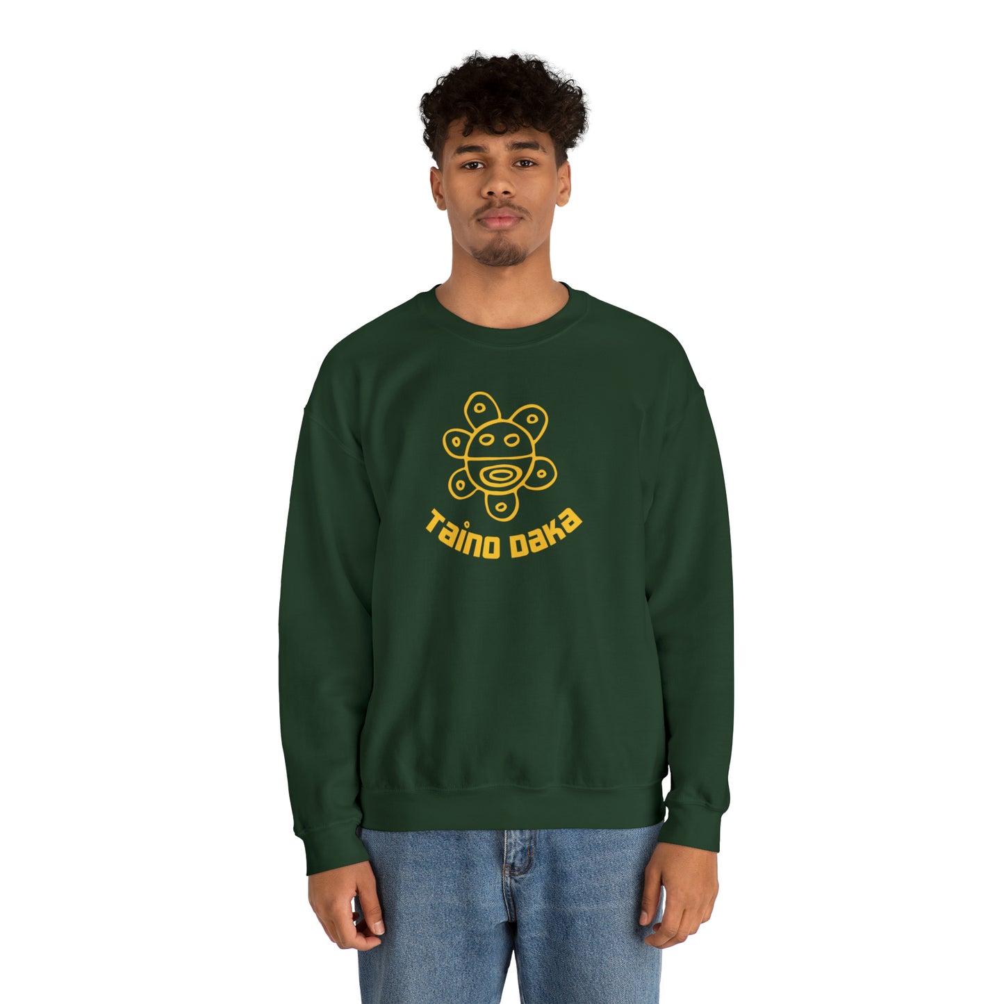 Taino Daka Sun God Unisex Sweatshirt, Unisex Sweatshirt with Taino Sun Symbol, Taino Daka (I Am Taino) Puerto Rican Taino Symbol Top