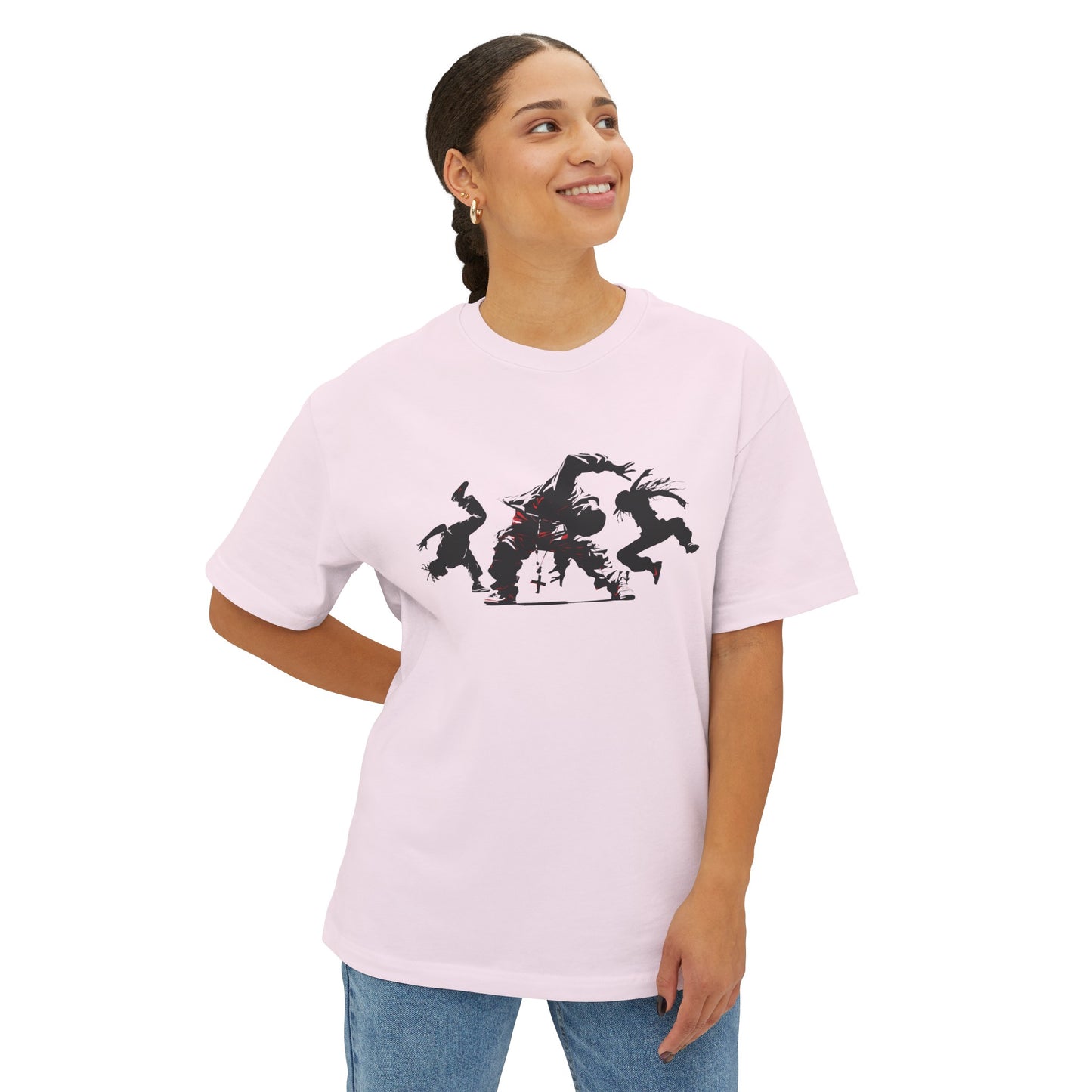 Break Dancers, Unisex Oversized Boxy Tee in 6 Colors