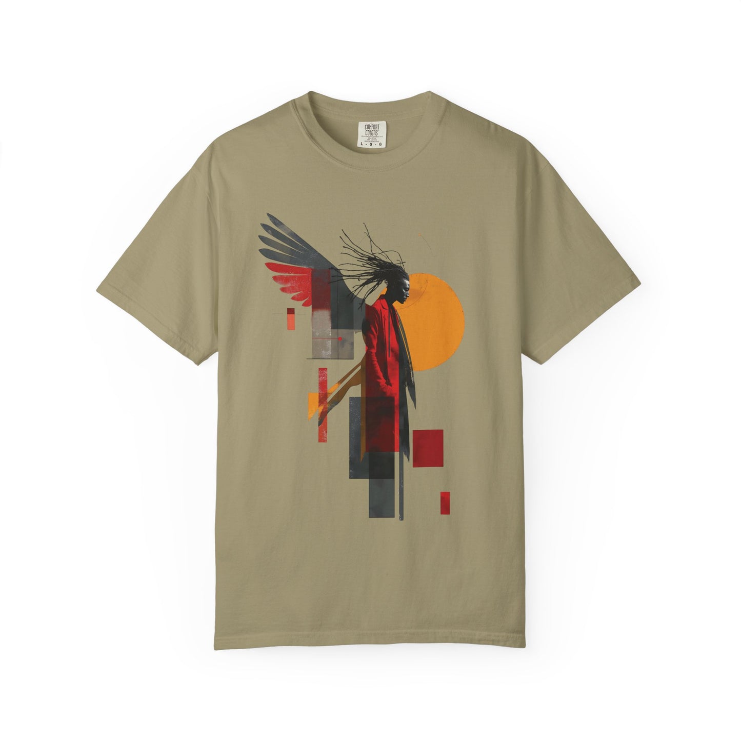 Spiritual by Nature Unisex Tee, Angel Graphic T-Shirt, Street Gear, Boho Top, Artistic Garment-Dyed T-Shirt, Vintage Style Urban Streetwear