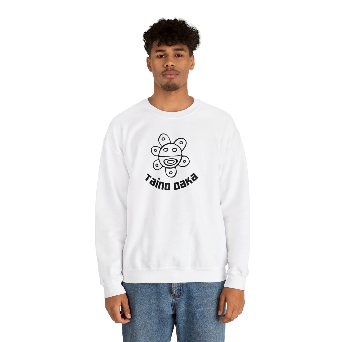 Taino Daka Sun God Unisex Sweatshirt, Unisex Sweatshirt with Taino Sun Symbol, Taino Daka (I Am Taino) Puerto Rican Taino Symbol Top
