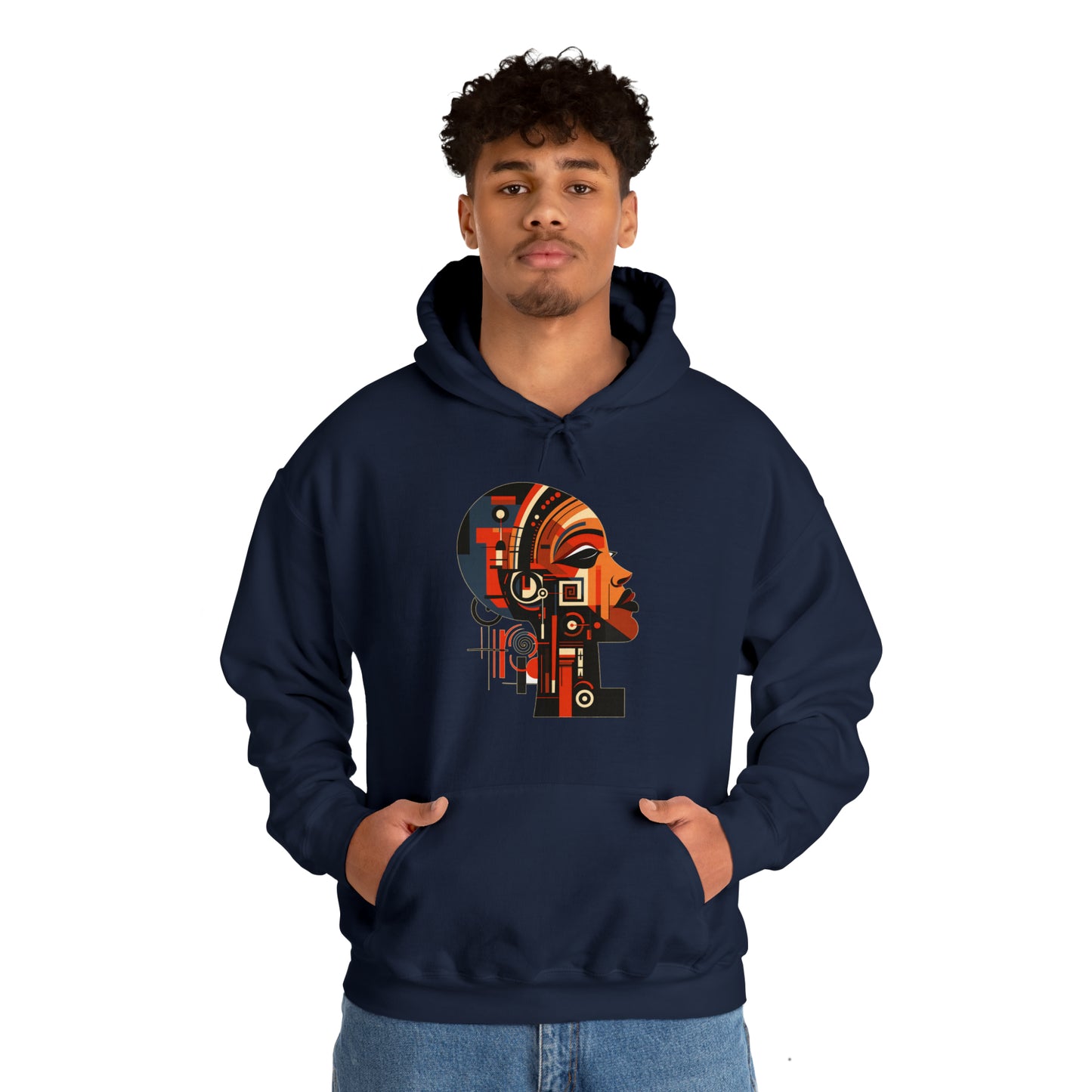 African Queen Cubist Art Unisex Hoodie
