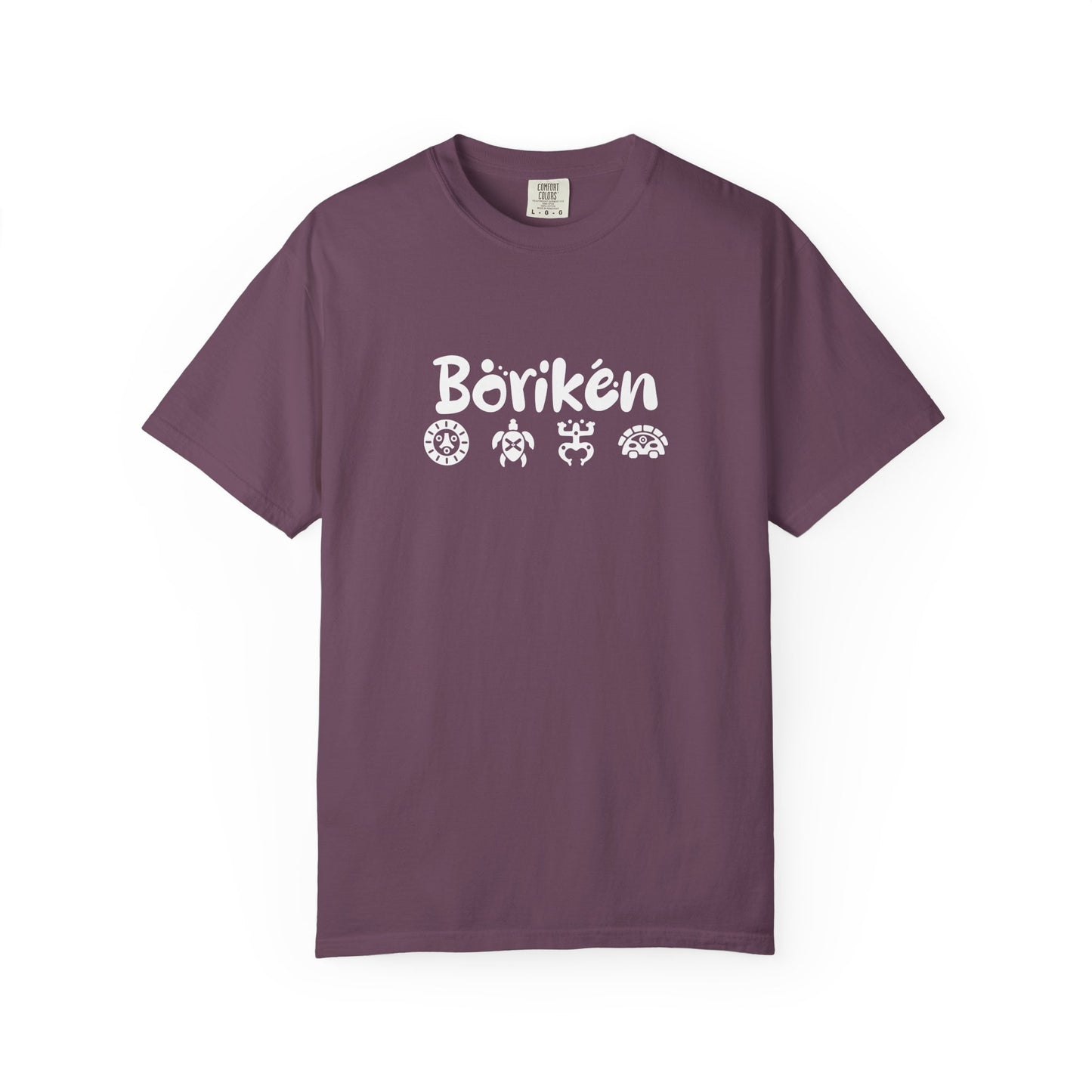 Borikén T-Shirt with Taíno Petroglyph Symbols | Puerto Rico Indigenous Tee | Caribbean Cultural Heritage Shirt