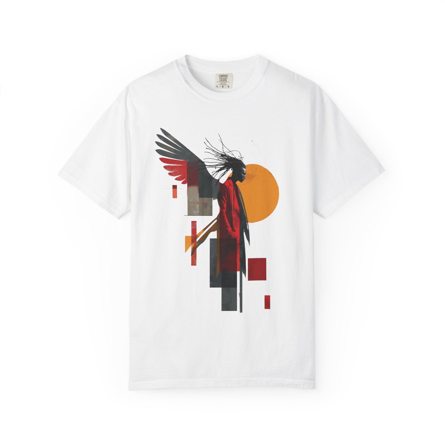 Spiritual by Nature Unisex Tee, Angel Graphic T-Shirt, Street Gear, Boho Top, Artistic Garment-Dyed T-Shirt, Vintage Style Urban Streetwear