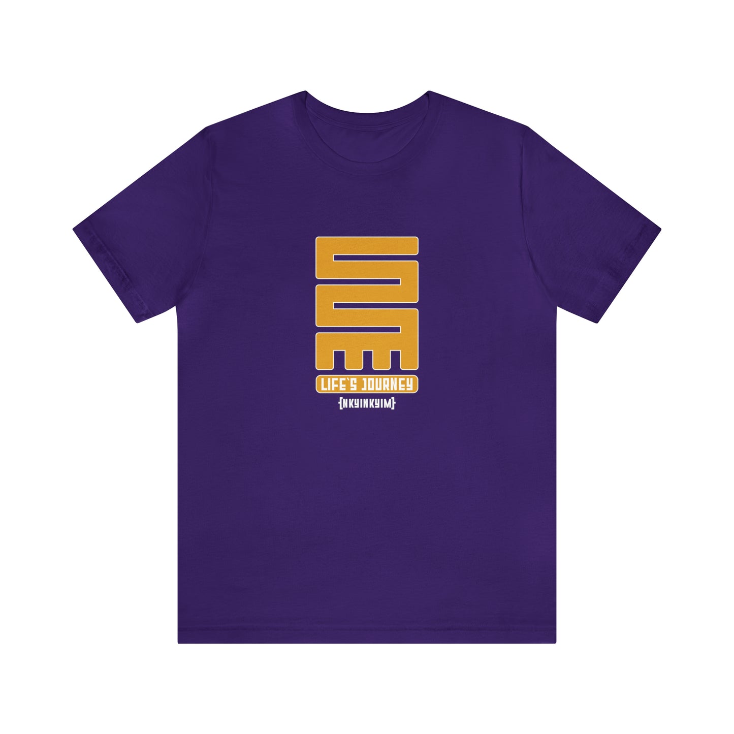 Unisex T-shirt with Adinkra Nkyinkyim Symbol, West African - Ghanaian Symbols
