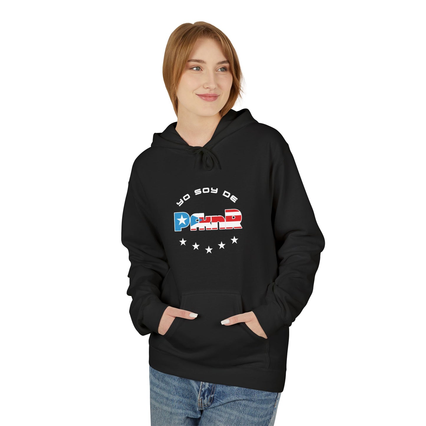 Puerto Rican Pride Hoodie, Unisex Fleece Sweatshirt for Boriqua Pride, P R Back to School Shirt, Poly Cotton PfknR Hooded Sweatshirt
