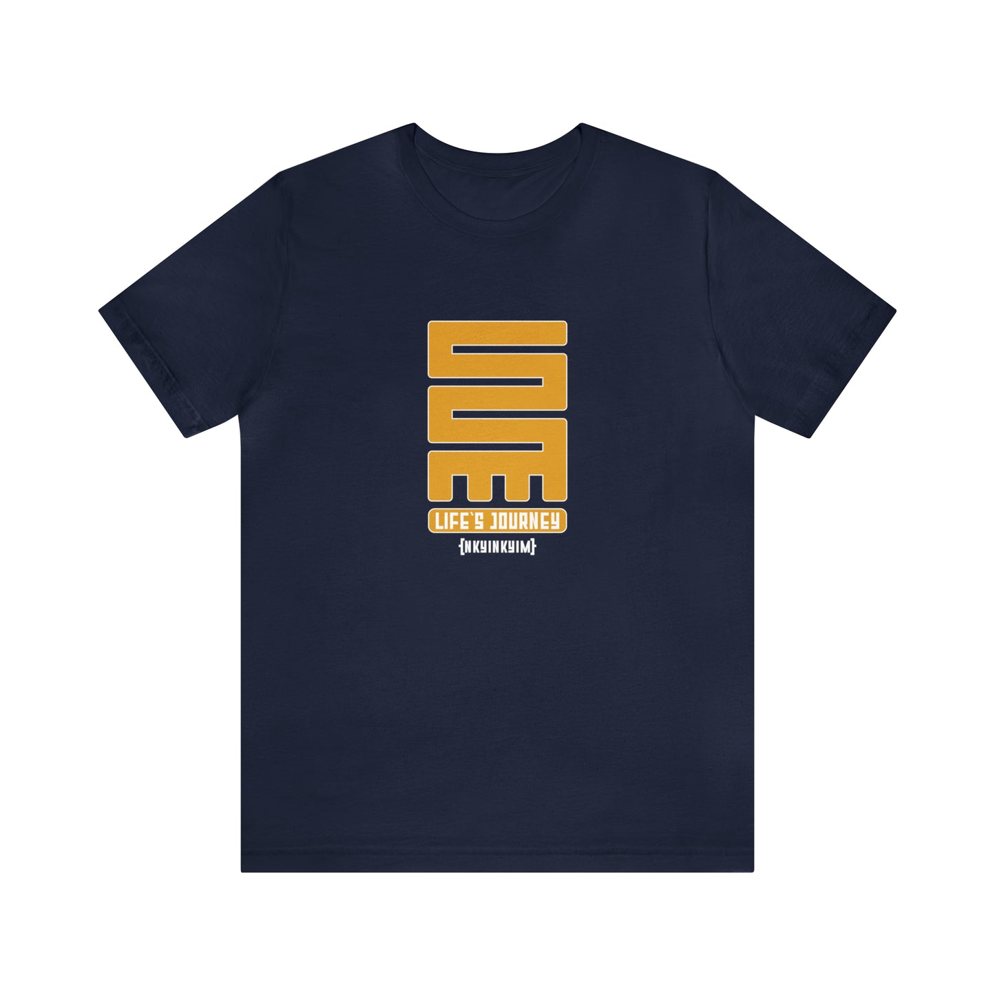 Unisex T-shirt with Adinkra Nkyinkyim Symbol, West African - Ghanaian Symbols
