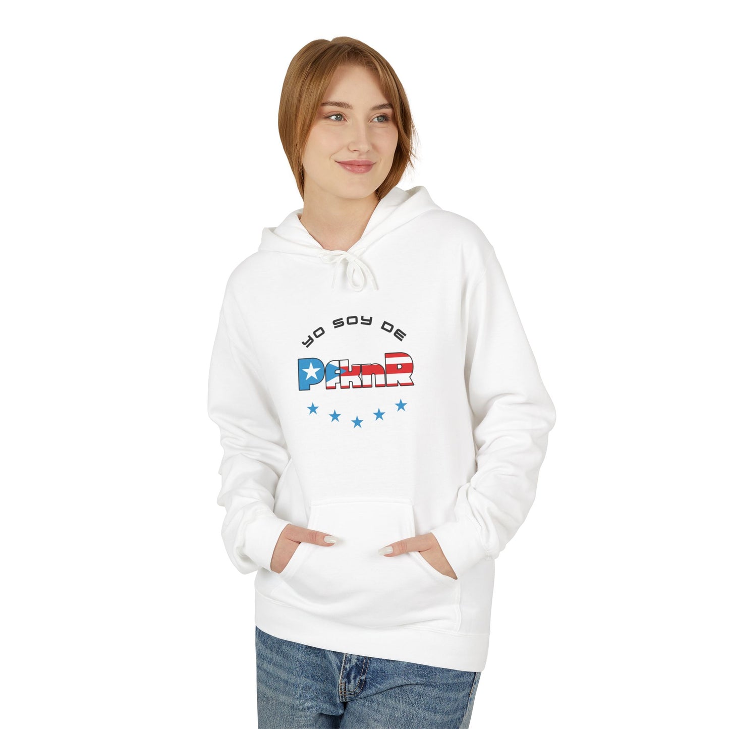 Puerto Rican Pride Hoodie, Unisex Fleece Sweatshirt for Boriqua Pride, P R Back to School Shirt, Poly Cotton PfknR Hooded Sweatshirt