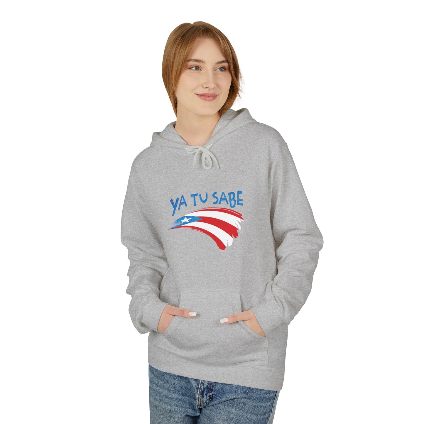 Puerto Rican Pride Unisex Fleece Hoodie Sweatshirt, Ya Tu Sabe, Boriqua Pride, Back to School Sweater, Poly Cotton Hooded Sweatshirt