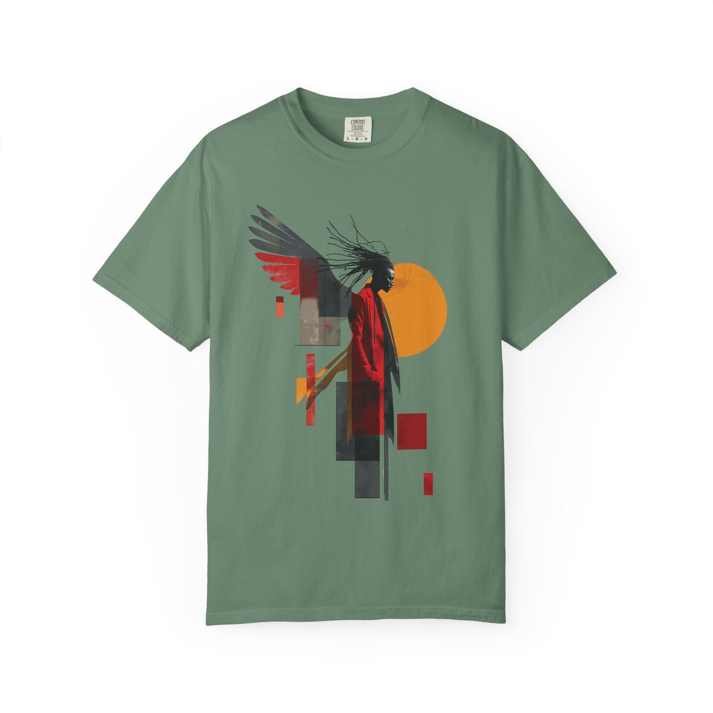Spiritual by Nature Unisex Tee, Angel Graphic T-Shirt, Street Gear, Boho Top, Artistic Garment-Dyed T-Shirt, Vintage Style Urban Streetwear