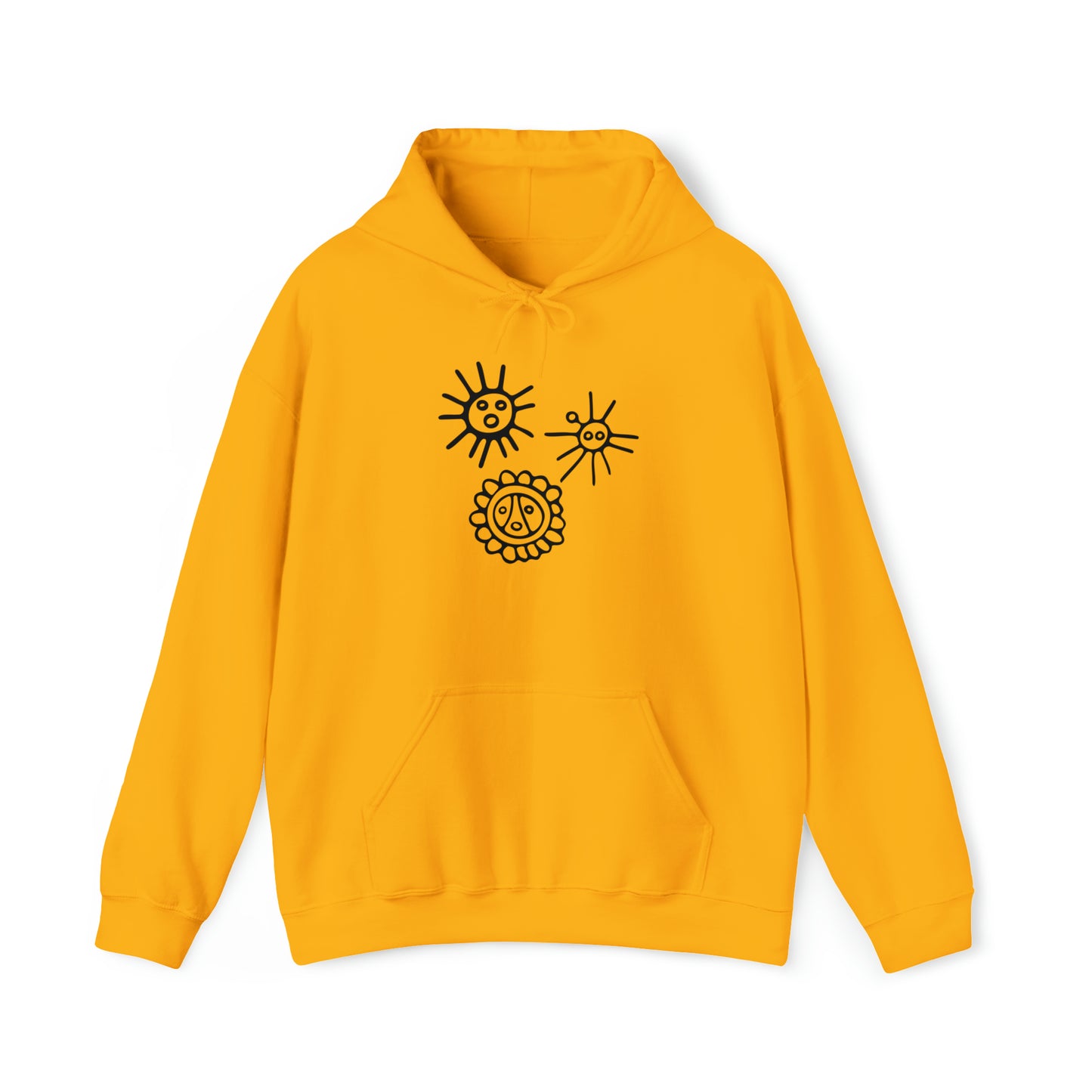 Taino Suns Unisex Hoodie, Unisex Hoodie with Taino Sun Symbols, Puerto Rican Taino Petroglyph Hoodie