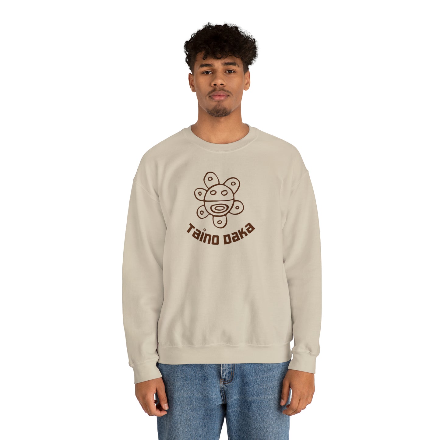 Taino Daka Sun God Unisex Sweatshirt, Unisex Sweatshirt with Taino Sun Symbol, Taino Daka (I Am Taino) Puerto Rican Taino Symbol Top