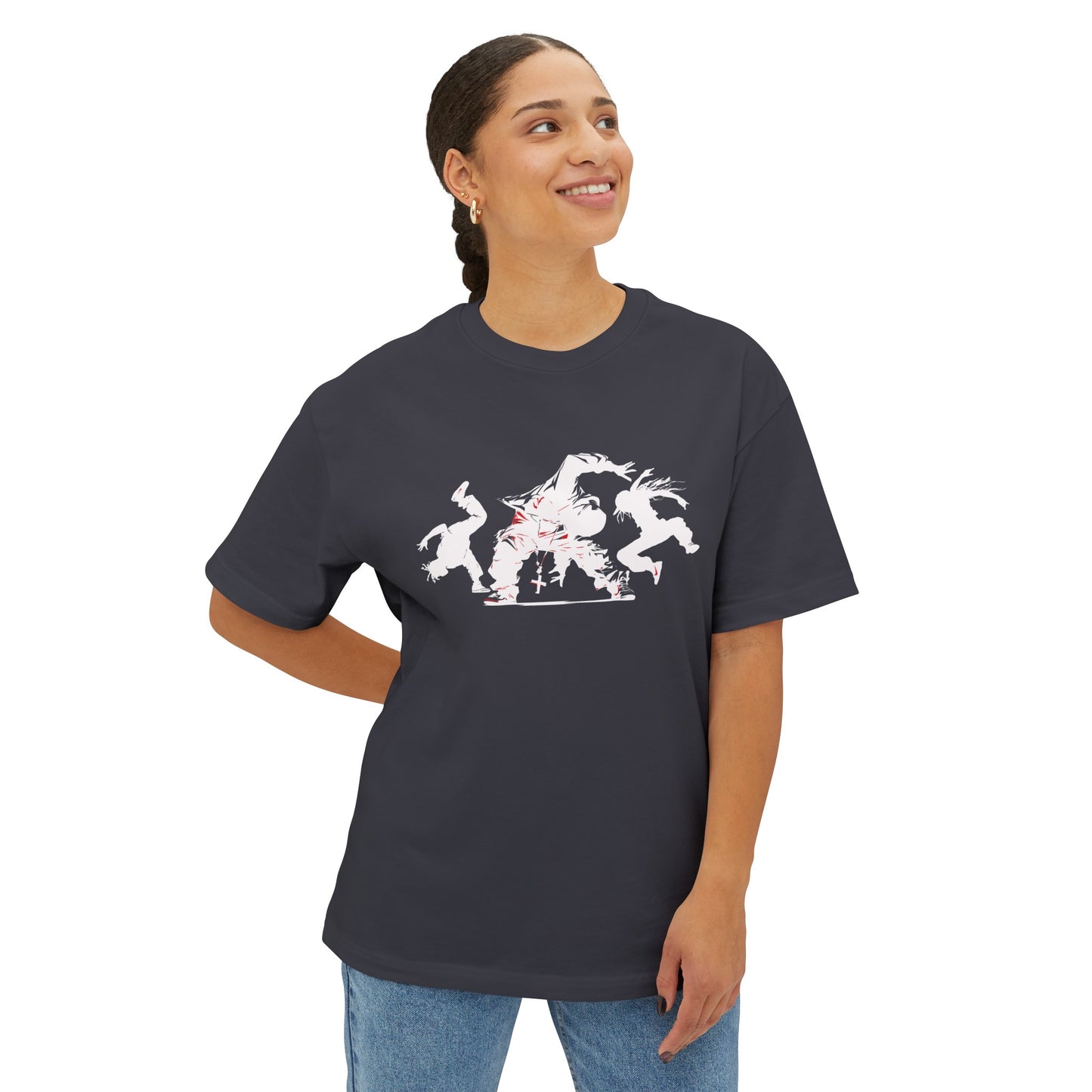 Break Dancers, Unisex Oversized Boxy Tee in 6 Colors