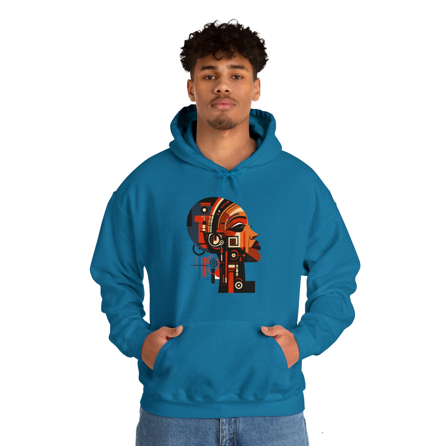 African Queen Cubist Art Unisex Hoodie