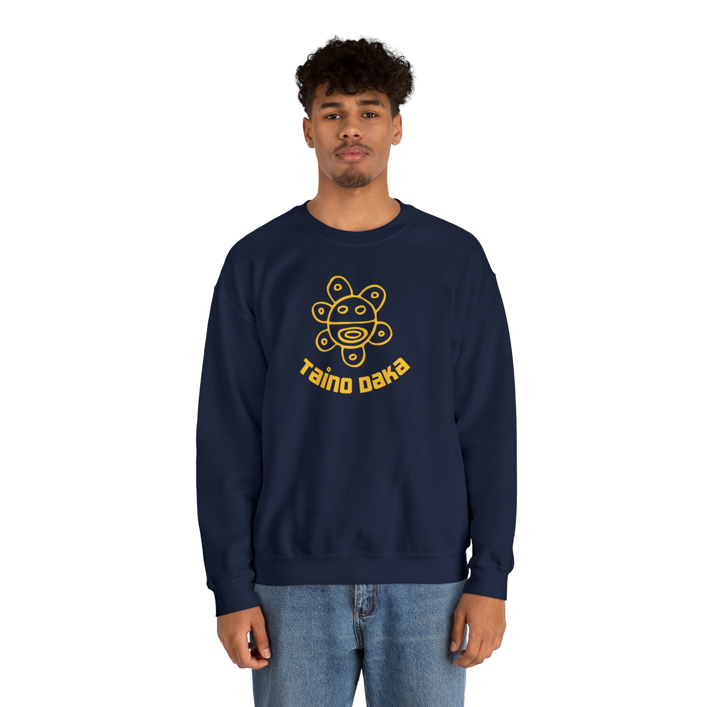 Taino Daka Sun God Unisex Sweatshirt, Unisex Sweatshirt with Taino Sun Symbol, Taino Daka (I Am Taino) Puerto Rican Taino Symbol Top