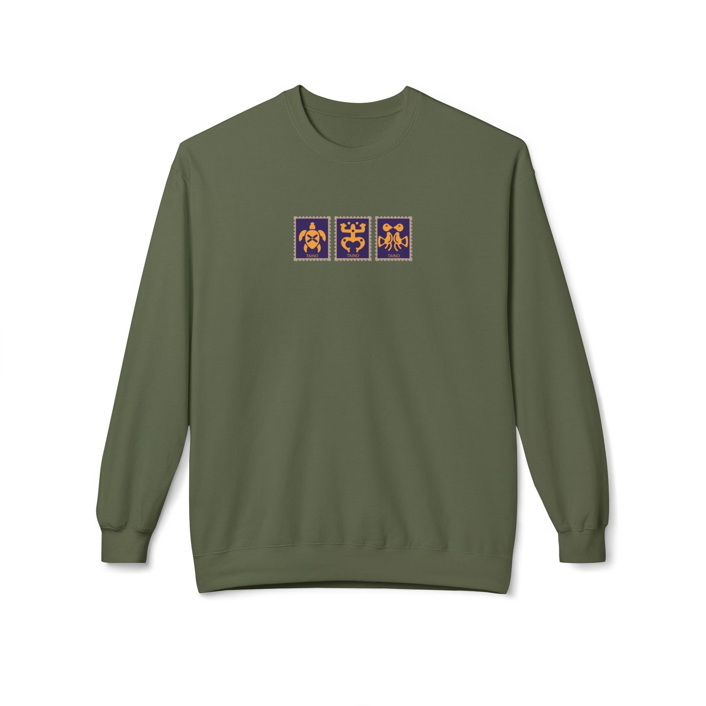 Taino Symbol Stamp Design Sweatshirt | Graphic Rican Heritage Sweater | Unisex Crewneck Pullover, Puerto Rico Shirt, Sizes S-4XL