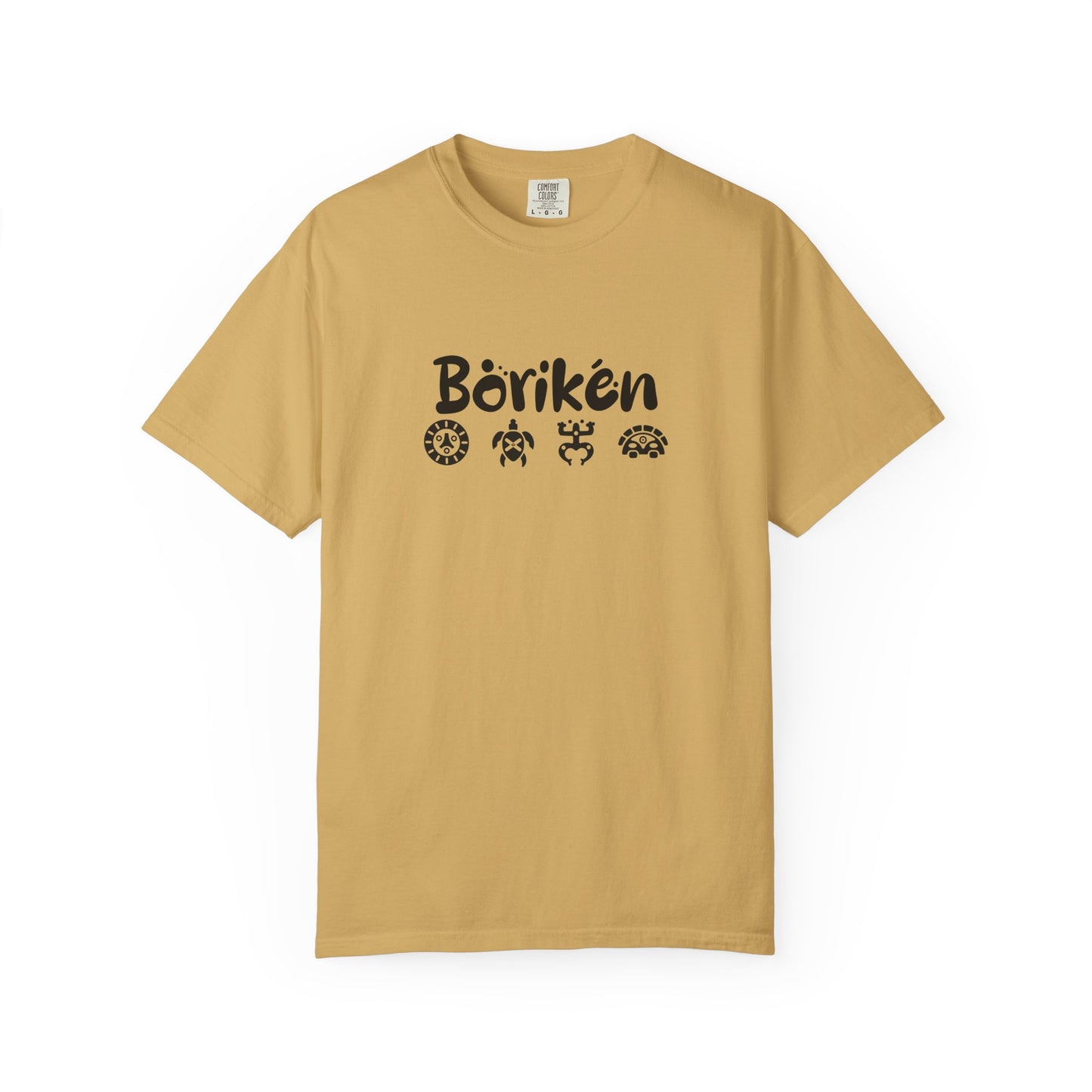 Borikén T-Shirt with Taíno Petroglyph Symbols | Puerto Rico Indigenous Tee | Caribbean Cultural Heritage Shirt