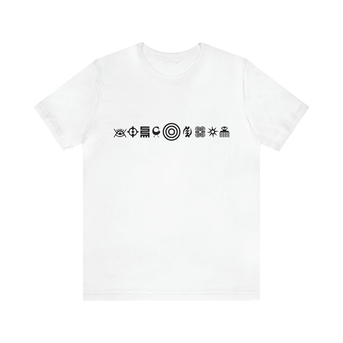 Adinkra Symbol tshirt, Graphic Tee, Multiple Symbols Shirt, Colorful t-shirt, African Design Tshirt, Cotton, Ghanaian Symbol, Afrocentric