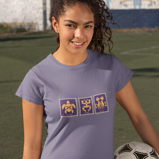 Taino Symbol Stamp Design T-Shirt | Comfort Colors Cotton Graphic Tee | Puerto Rican Heritage Shirt | Fall Colors in Unisex S to 4XL