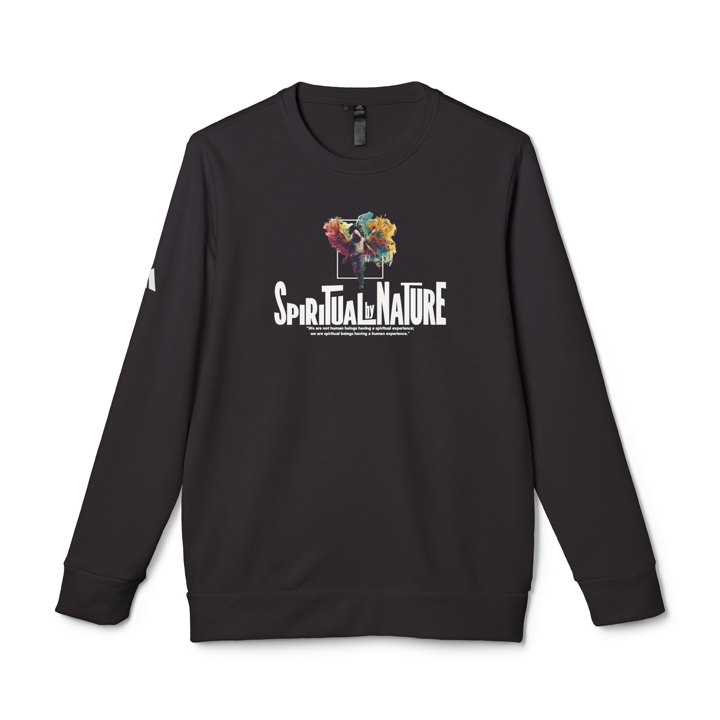 Adidas Unisex Fleece Crewneck Sweatshirt, Spiritual by Nature, Unisex BCI Cotton and Recycled Polyester, Eco-Conscious Organic Tee