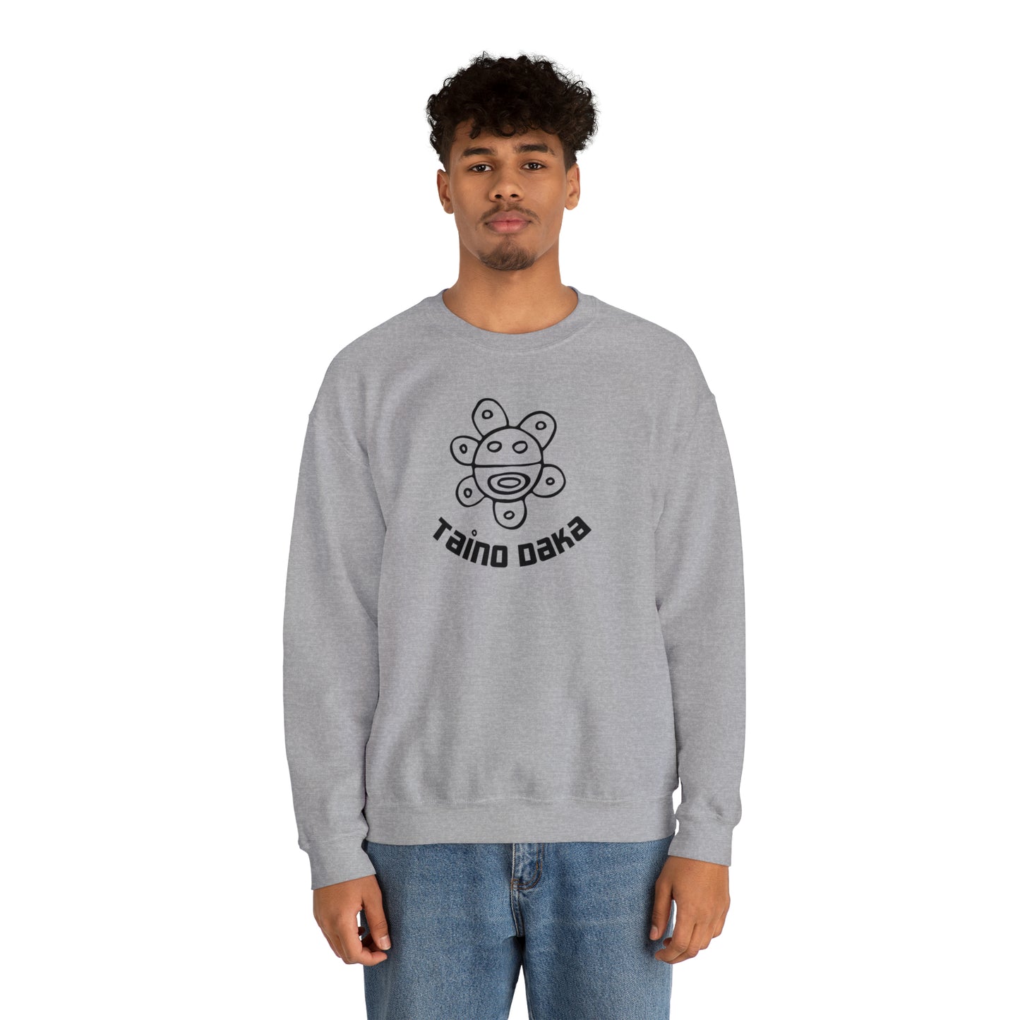 Taino Daka Sun God Unisex Sweatshirt, Unisex Sweatshirt with Taino Sun Symbol, Taino Daka (I Am Taino) Puerto Rican Taino Symbol Top