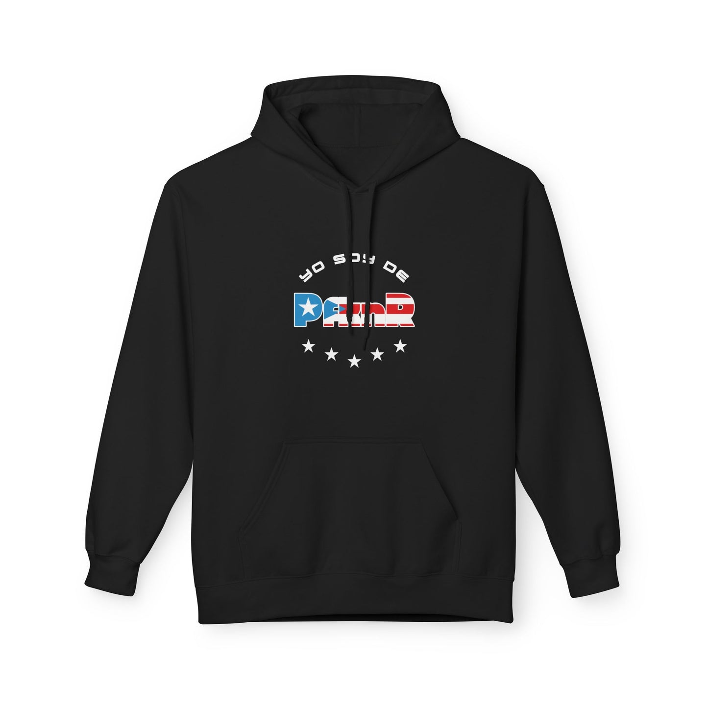 Puerto Rican Pride Hoodie, Unisex Fleece Sweatshirt for Boriqua Pride, P R Back to School Shirt, Poly Cotton PfknR Hooded Sweatshirt