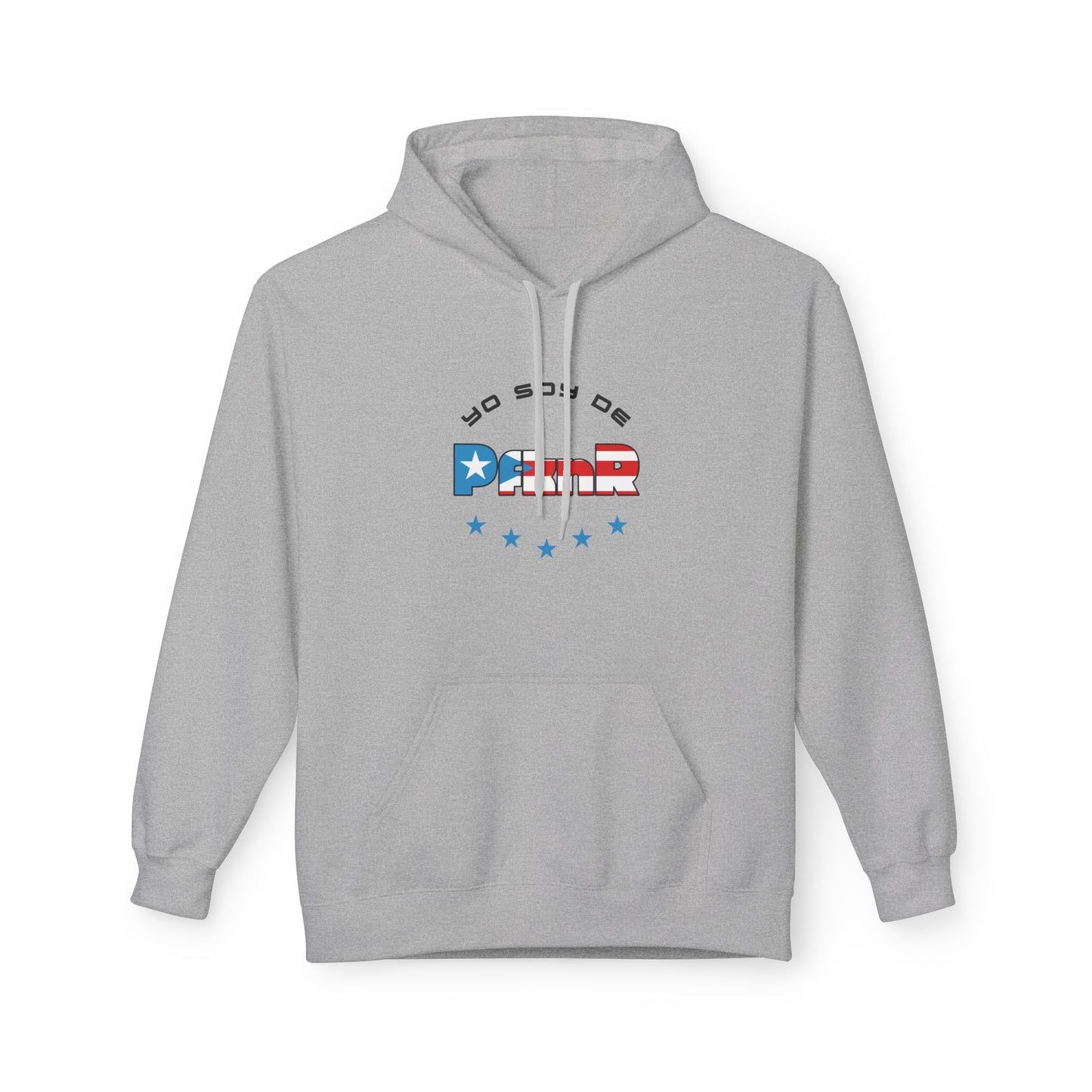 Puerto Rican Pride Hoodie, Unisex Fleece Sweatshirt for Boriqua Pride, P R Back to School Shirt, Poly Cotton PfknR Hooded Sweatshirt