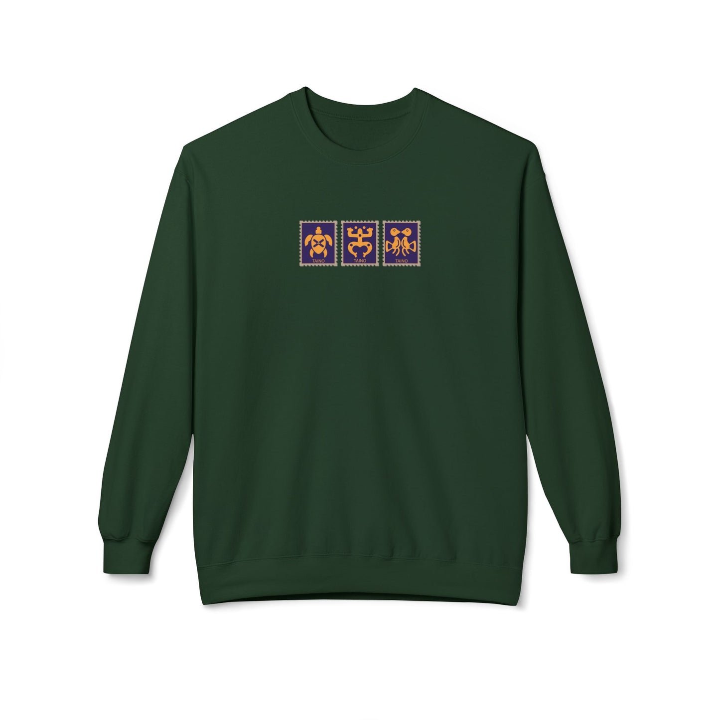 Taino Symbol Stamp Design Sweatshirt | Graphic Rican Heritage Sweater | Unisex Crewneck Pullover, Puerto Rico Shirt, Sizes S-4XL