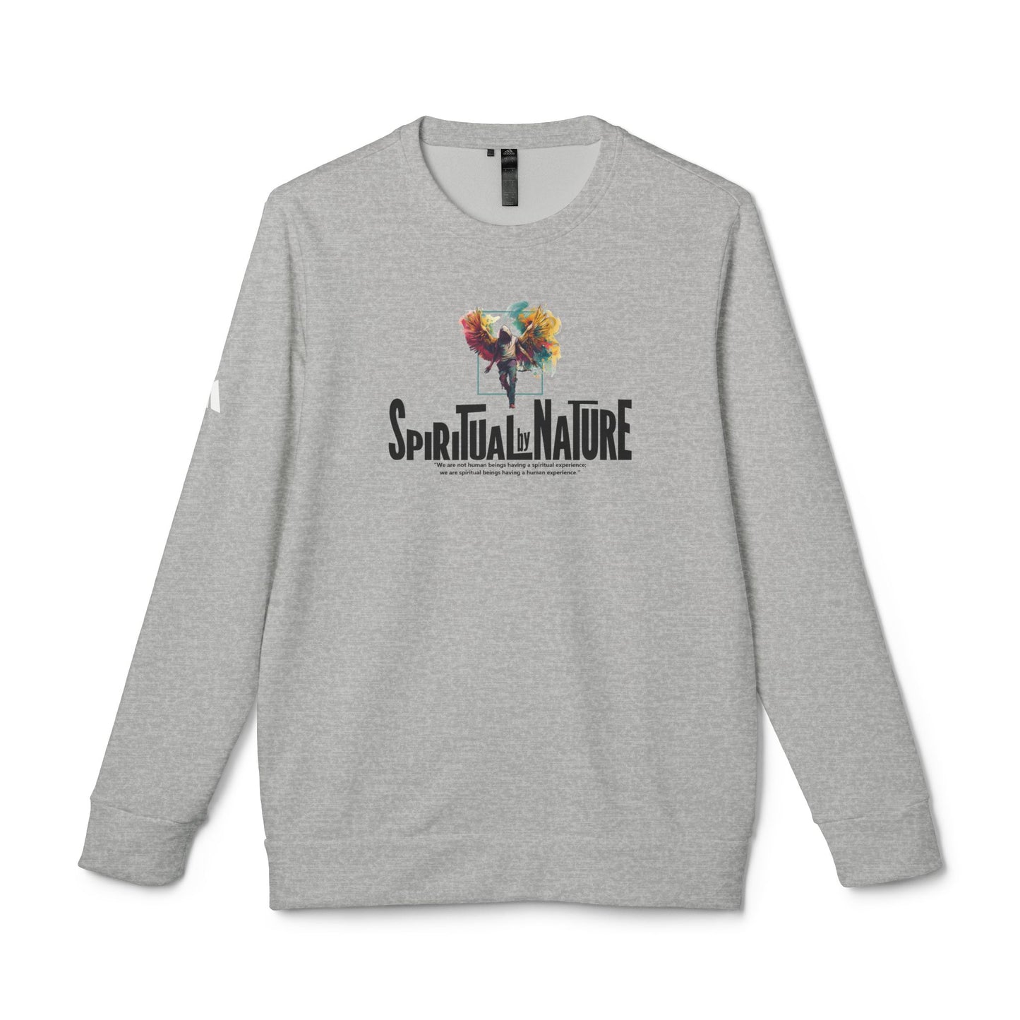 Adidas Unisex Fleece Crewneck Sweatshirt, Spiritual by Nature, Unisex BCI Cotton and Recycled Polyester, Eco-Conscious Organic Tee