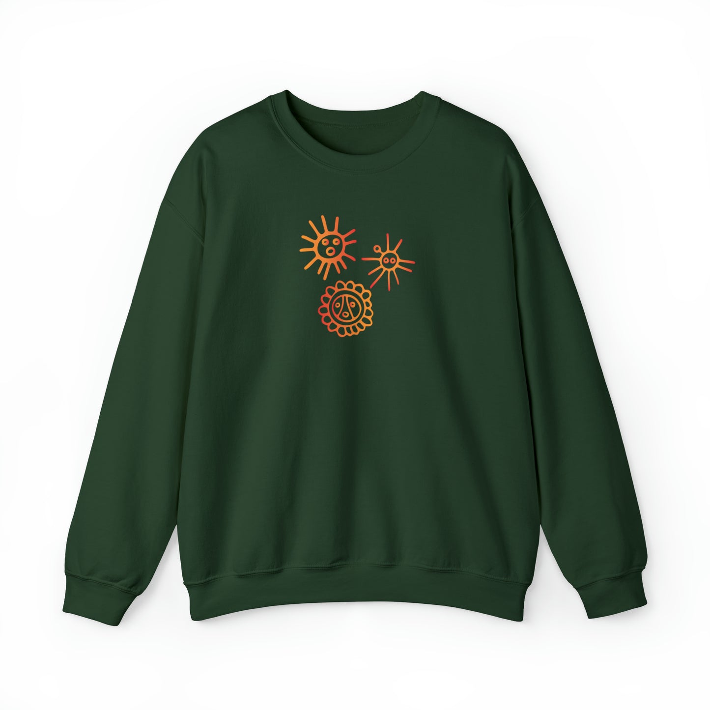 Taino Suns Unisex Sweatshirt, Unisex Sweatshirt with Taino Sun Symbol, Taino Daka (I Am Taino) Puerto Rican Taino Symbol Top