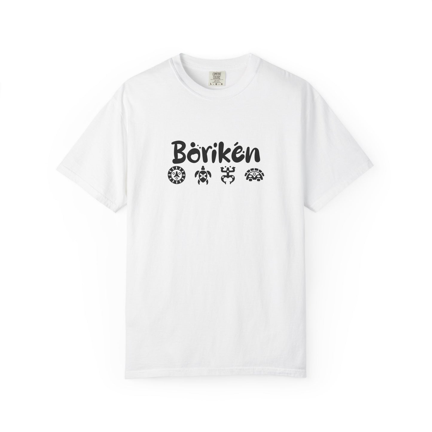 Borikén T-Shirt with Taíno Petroglyph Symbols | Puerto Rico Indigenous Tee | Caribbean Cultural Heritage Shirt