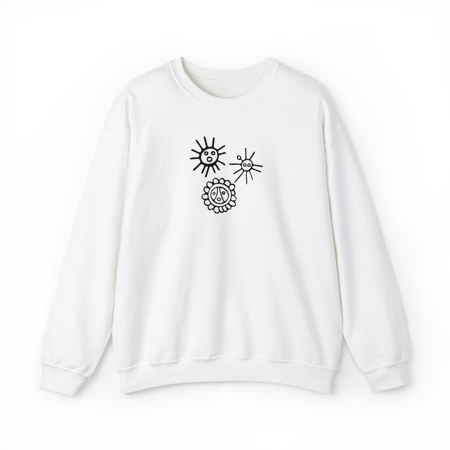 Taino Suns Unisex Sweatshirt, Unisex Sweatshirt with Taino Sun Symbol, Taino Daka (I Am Taino) Puerto Rican Taino Symbol Top