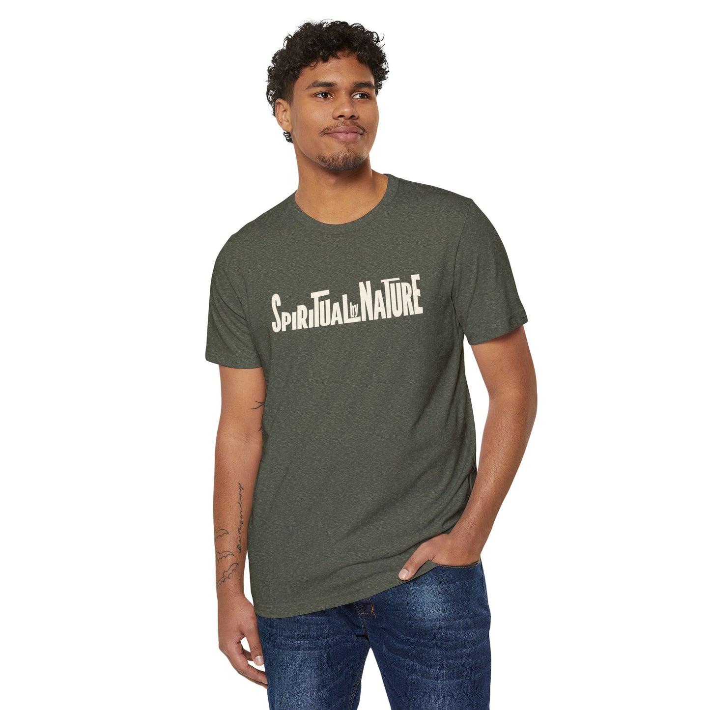Spiritual by Nature Collection, Unisex Recycled Organic T-Shirt, Eco-Spiritual Organic Tee, Comfort and Style