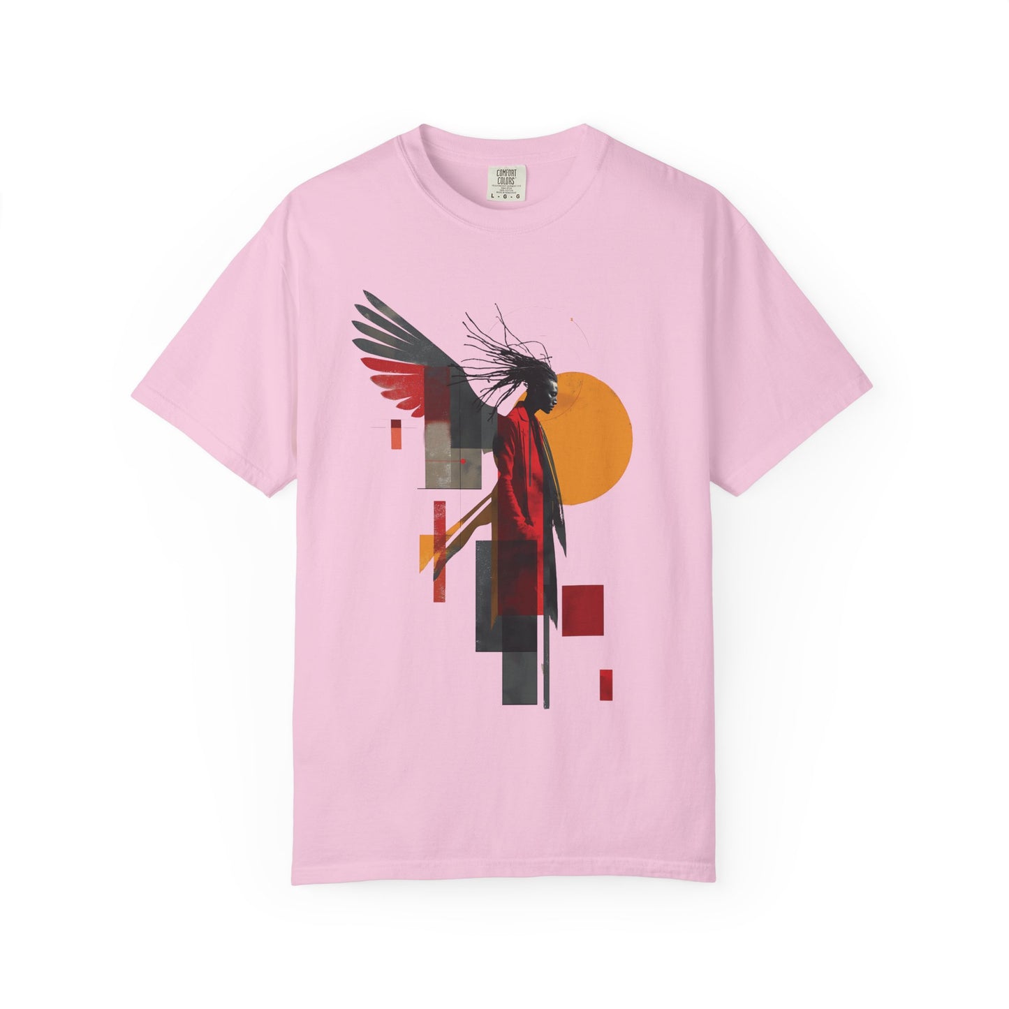 Spiritual by Nature Unisex Tee, Angel Graphic T-Shirt, Street Gear, Boho Top, Artistic Garment-Dyed T-Shirt, Vintage Style Urban Streetwear