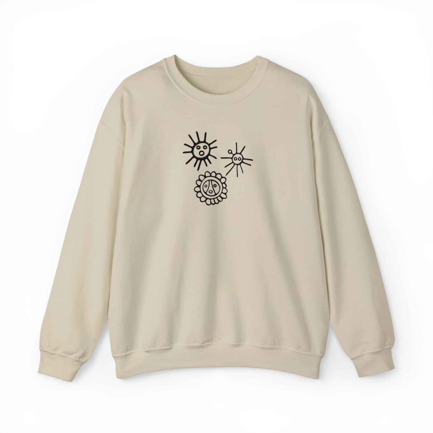 Taino Suns Unisex Sweatshirt, Unisex Sweatshirt with Taino Sun Symbol, Taino Daka (I Am Taino) Puerto Rican Taino Symbol Top