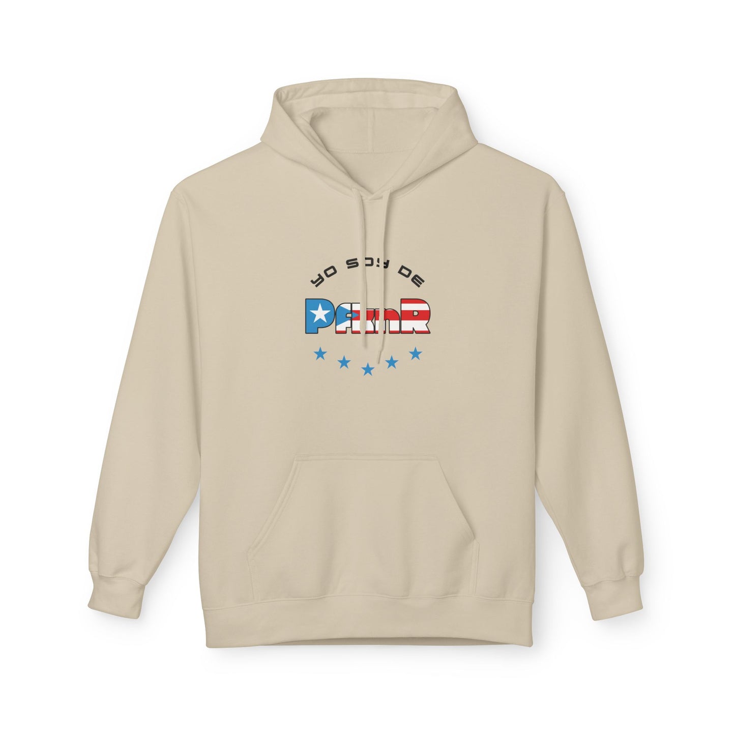 Puerto Rican Pride Hoodie, Unisex Fleece Sweatshirt for Boriqua Pride, P R Back to School Shirt, Poly Cotton PfknR Hooded Sweatshirt