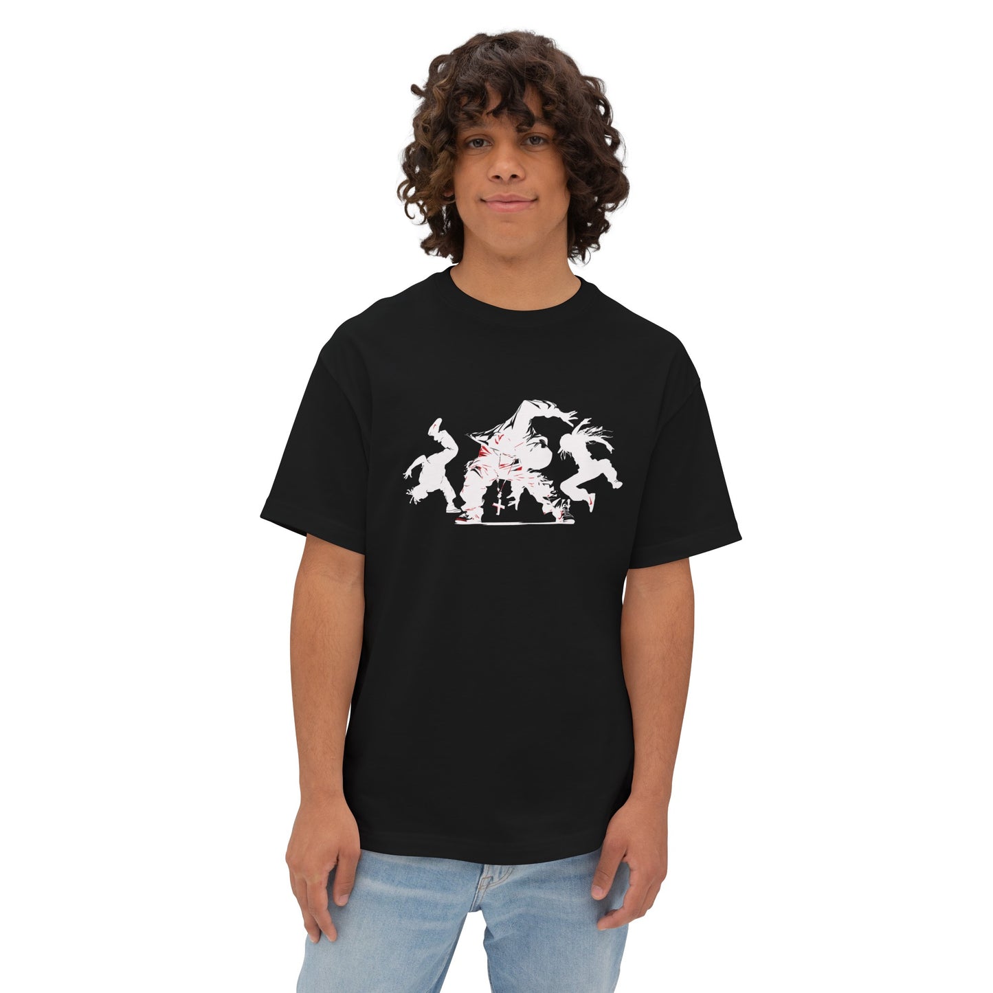 Break Dancers, Unisex Oversized Boxy Tee in 6 Colors