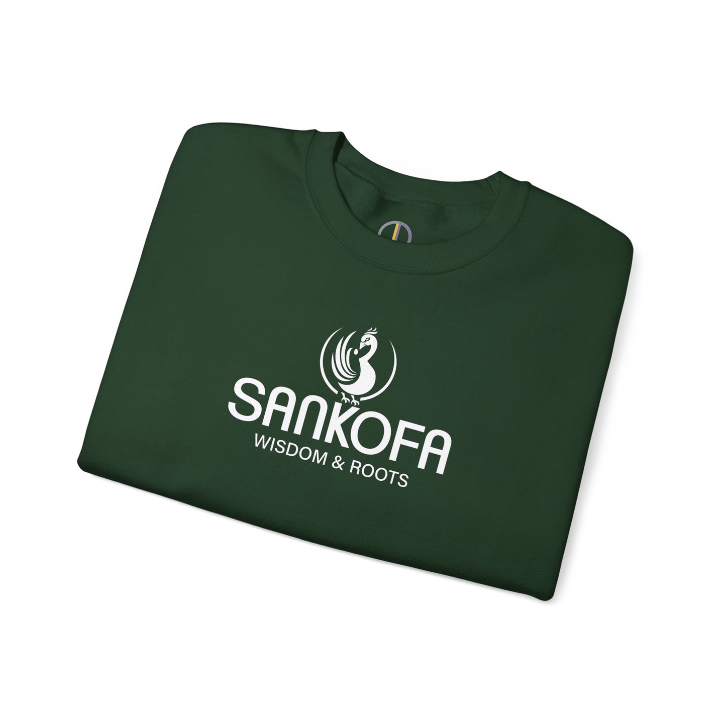 Adinkra Symbol Unisex Crew Neck Sweatshirt with Sankofa Symbol - Wisdom & Roots