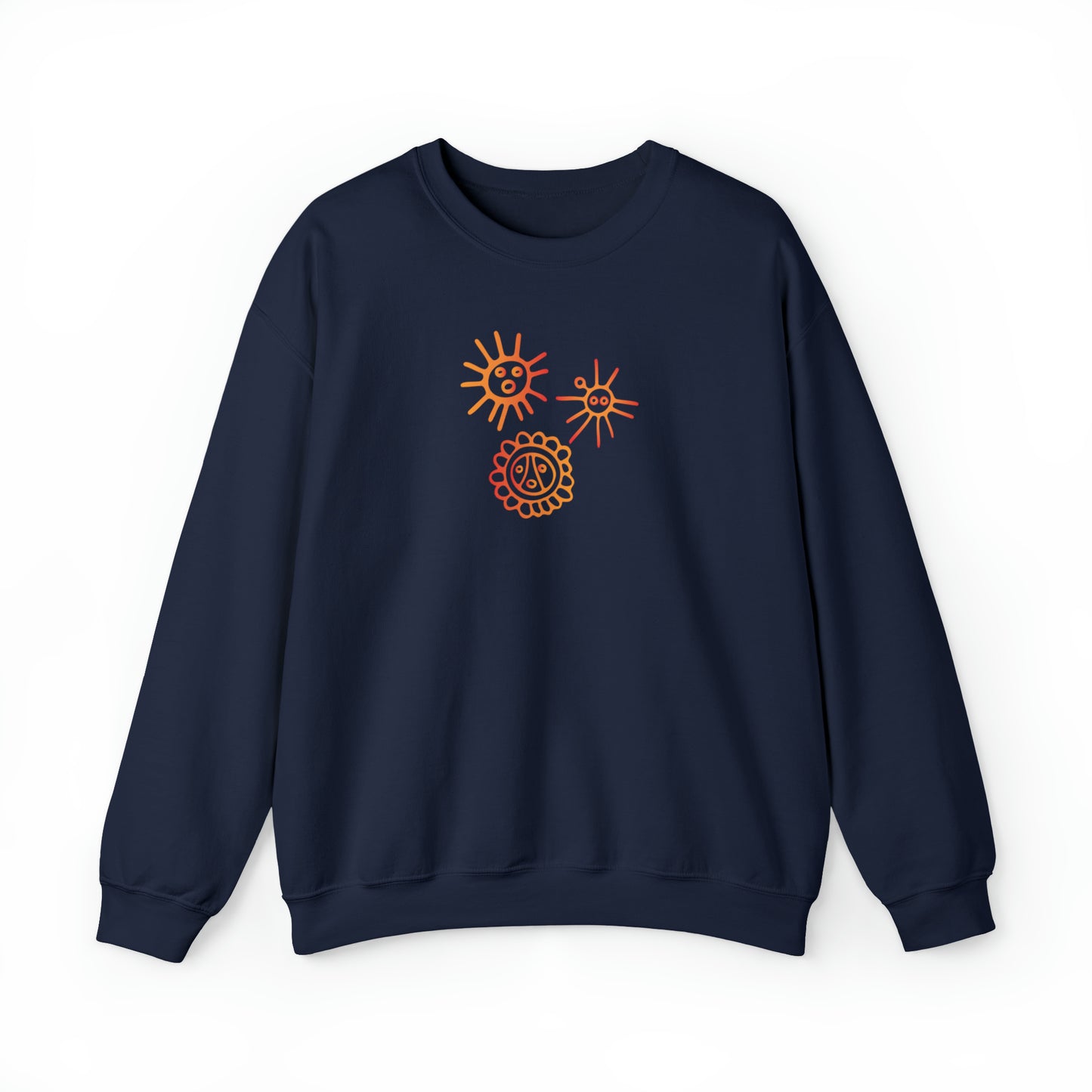 Taino Suns Unisex Sweatshirt, Unisex Sweatshirt with Taino Sun Symbol, Taino Daka (I Am Taino) Puerto Rican Taino Symbol Top