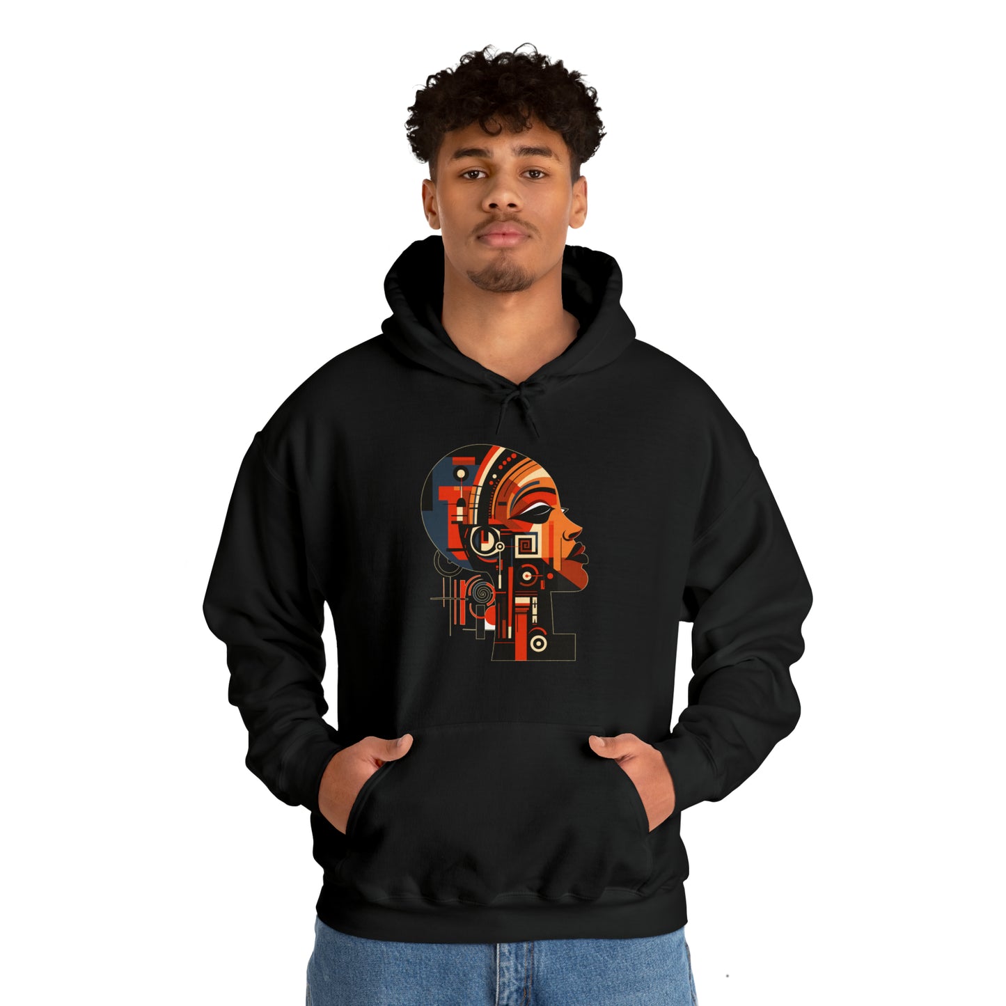 African Queen Cubist Art Unisex Hoodie