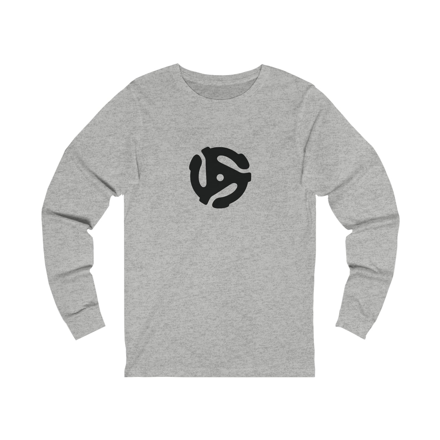 Unisex Jersey Long Sleeve Tee Featuring 45 RPM Record Adapter, Perfect Gift for Music Lovers, House Headz