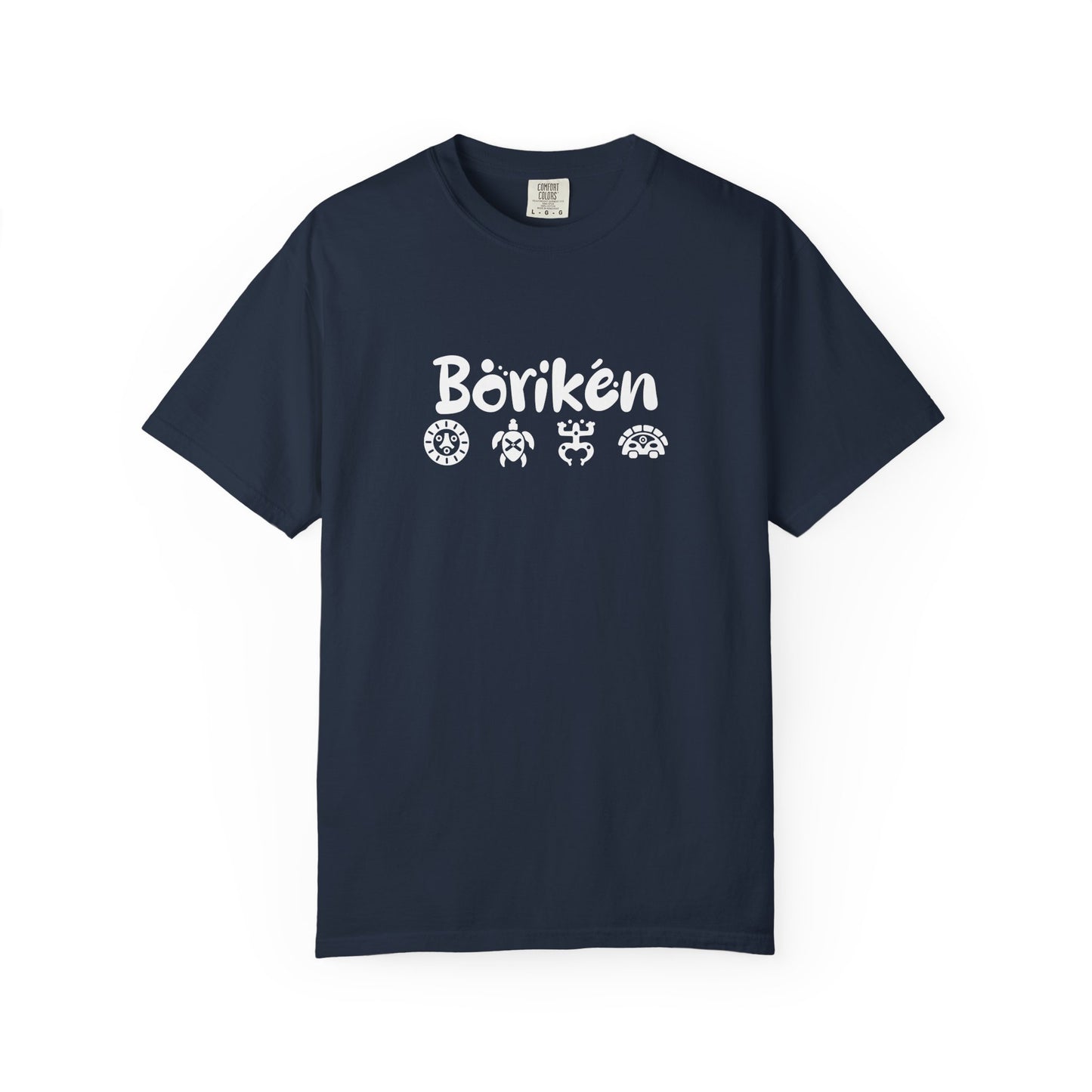 Borikén T-Shirt with Taíno Petroglyph Symbols | Puerto Rico Indigenous Tee | Caribbean Cultural Heritage Shirt