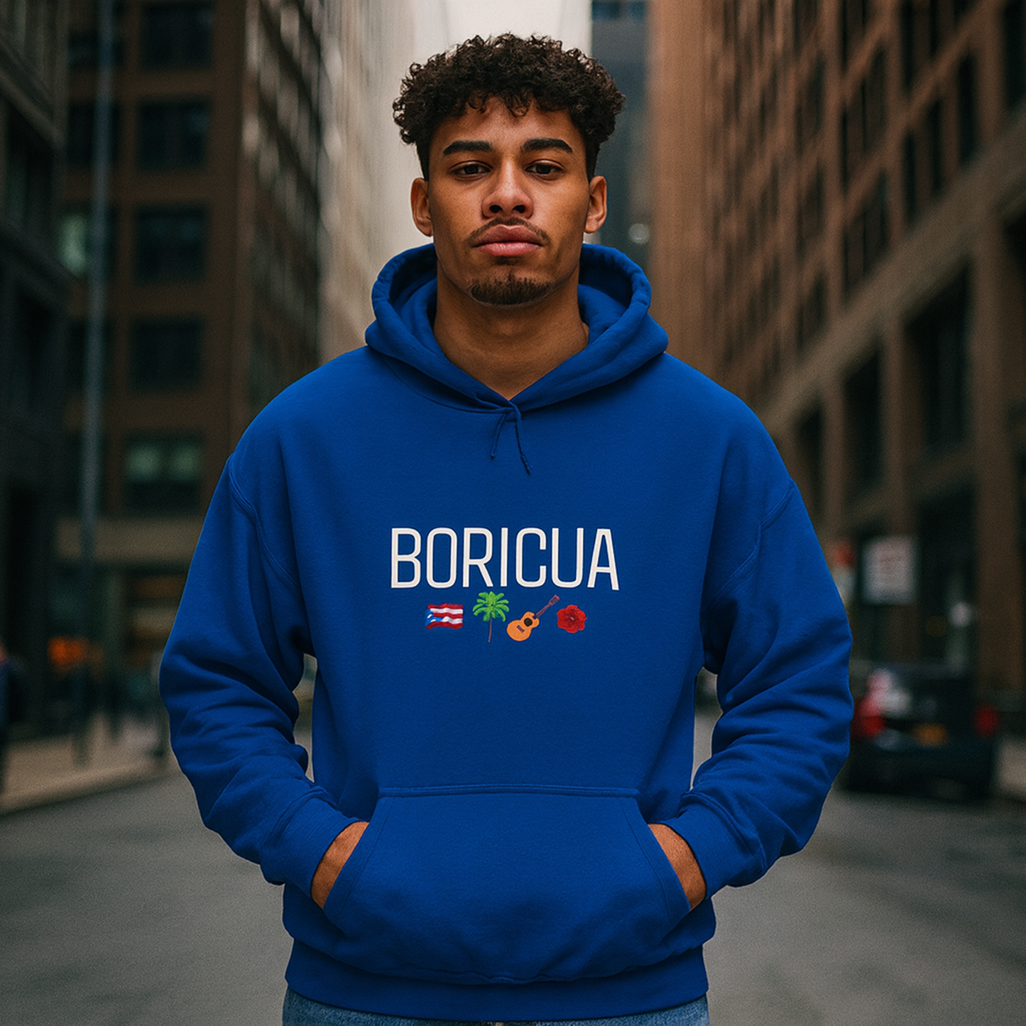 Boricua Puerto Rican Hoodie | Unisex Sweatshirt with Iconic Symbols | Island Pride Pullover Top | Fall Winter Sweater | Puerto Rican Shirt,